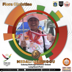 Medali Perunggu untuk Jakarta!

Kami ucapkan selamat dan terima kasih kepada Flora Christine, yang berhasil mempersembahkan medali untuk Jakarta, cabang olahraga Selancar Ombak.

Jakarta Datang Jakarta Menang!
Sukses Jakarta untuk Indonesia!